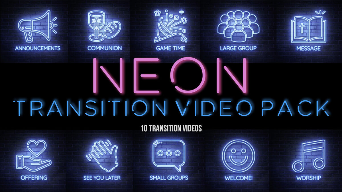 Neon Transition Video Pack image number null